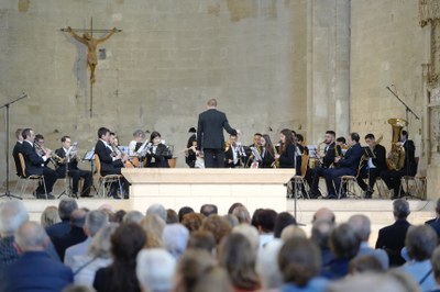 La Ilerband ha estat l'encarregada de posar la nota musical a l'acte.