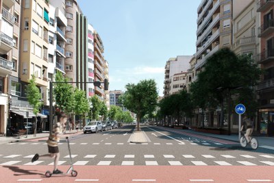 Imatge virtual de la nova avinguda Prat de la Riba.