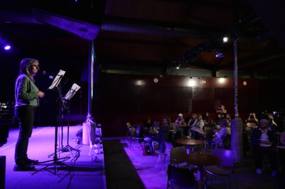 La tinent d'alcalde Sandra Castro, en la seva intervenció en la presentació del Pla..