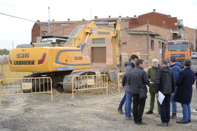 Imatge de la visita d'avui a les obres que s'estan fent a Llívia.