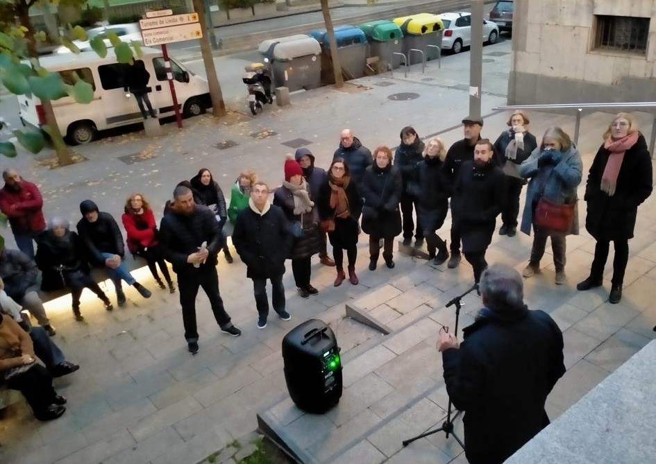 La plaça Sant Francesc, on hi havia la Lògia de Lleida, un altre punt d'interès de l'itinerari