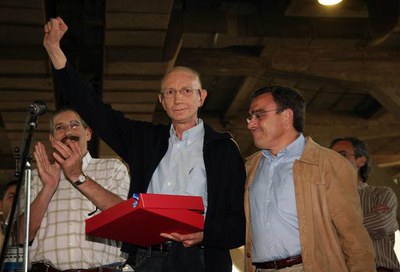 Àlex Sàrraga ha rebut l'homenatge de CCOO.