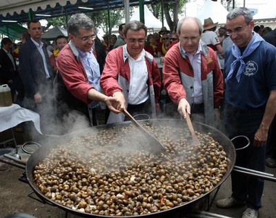 Llena, Ros, Montilla i Gilabert, en la penya de l'Ajuntament de Lleida.
