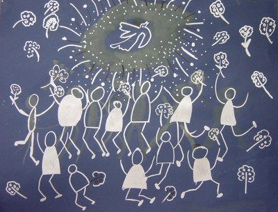 Treball "Som amics", del col·legi Joan Maragall.