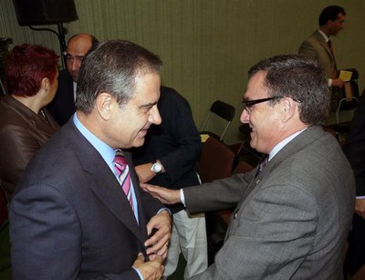 El paer en cap ha saludat el ministre Corbacho.