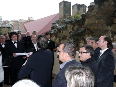 El Cor de l'Orfeó ha actuat per al públic assistent a la inauguració.
