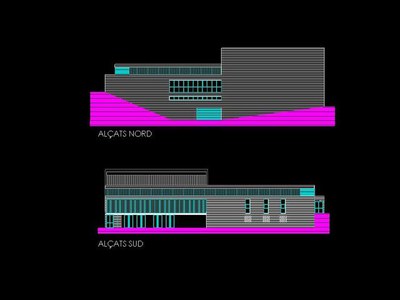 Disseny exterior i alçats del pavelló..