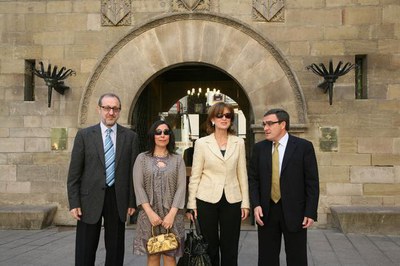 El paer en cap ha rebut Carmen Simón, Secretaria General del Consejo Superior de Deportes,  al Palau de la Paeria..