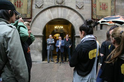 Ros ha donat la sortida al matí a la plaça de la Paeria.