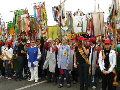 Els estendards han desfilat fins als Camps Elisis.