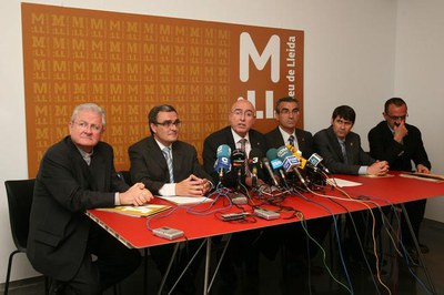 Una imatge de la roda de premsa posterior a la reunió del Consorci..