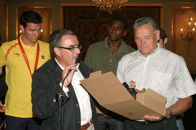 Quimet Larroya, que va competir als Jocs de Roma del 1960, també ha estat homenatjat..