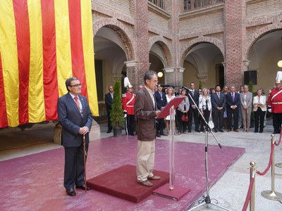 L'escriptor Pep Coll ha estat l'encarregat de llegir el pregó de la Diada de l'11 de Setembre.