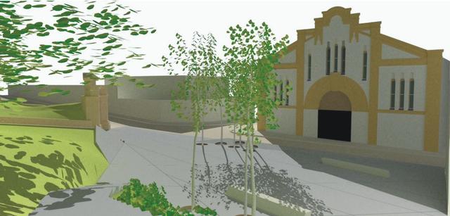 Projecció virtual de la reforma de la plaça del Mercat del pla
