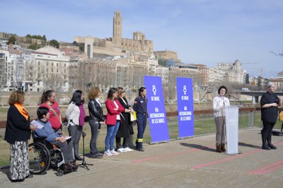 Acte institucional unitari a Lleida per commemorar el Dia Internacional de les Dones.