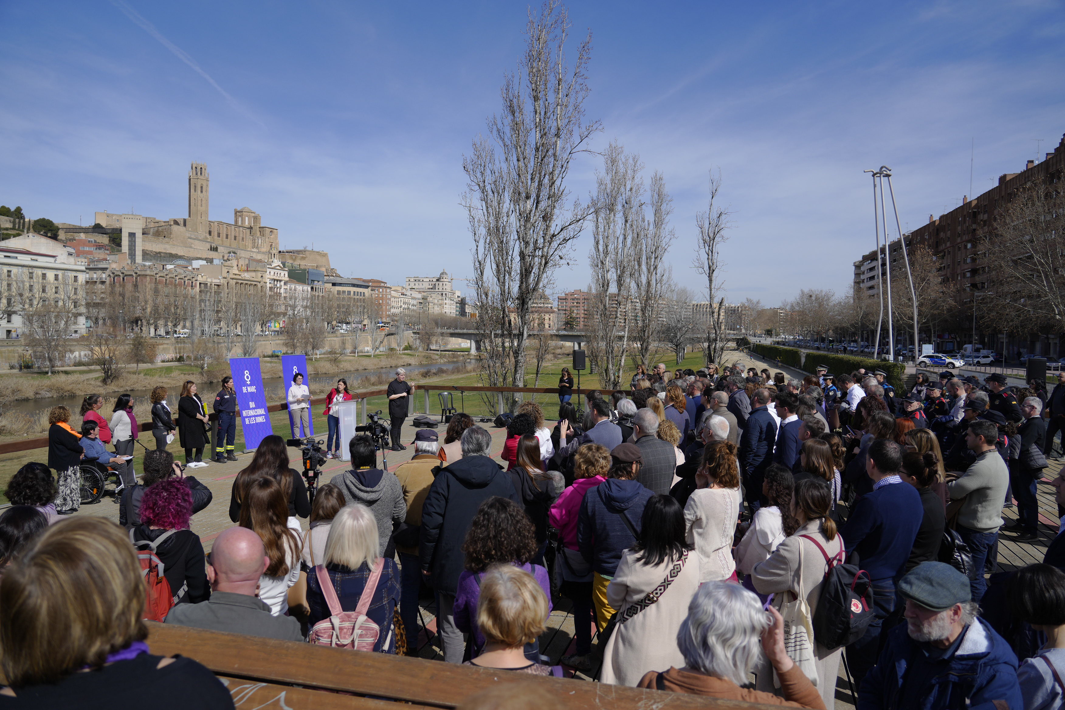 L'acte institucional unitari del 8M a Lleida s'ha fet a la plaça Blas Infante