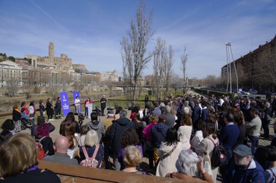 L'acte institucional unitari del 8M a Lleida s'ha fet a la plaça Blas Infante.