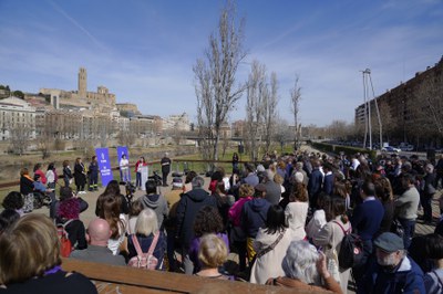 L'acte institucional unitari del 8M a Lleida s'ha fet a la plaça Blas Infante.