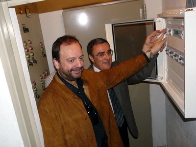 Ros i Vega han obert la connexió de les noves instal·lacions.