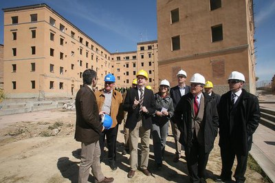 L'alcalde, acompanyat del regidor del barri del Centre Històric, Josep Presseguer, i del president de l'Audiència, Francesc Segura i el Fiscal en Cap….