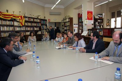 El president del Parlament, l'alcalde de Lleida, el director dels SSTT d'Educació Antonio López i la tinenta d'alcalde Montse Parra s'han reunit amb ….