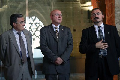 Tresserras, Ros i el nou director del Consorci, Josep Tort..