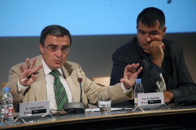 L'alcalde, en el decurs de la seva intervenció a les jornades..