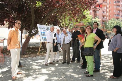 També han visitat les obres de la plaça Cervantes..