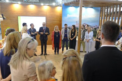 A l'estand de Paeria s'ha realitzat la recepció institucional del Dia de la Ciutat a la Fira de Sant Miquel.