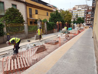 Les obres al passatge de la premsa, que quedarà reobert aquesta setmana.