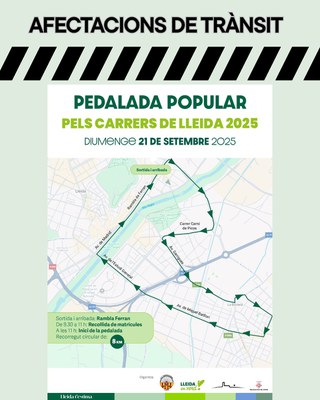 La Rambla de Ferran és el nou punt neuràlgic de la Pedalada Popular de Lleida.