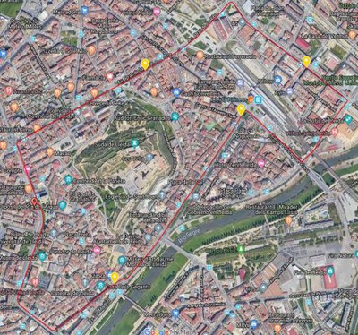 Imatge del recorregut de la cursa de la Sant Silvestre.