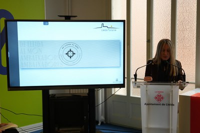 Mònica Terrado ha presentat el disseny del nou pin De Lleida al món.