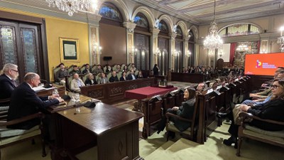 El lliurament del Premi Internacional “Ciutat de Lleida”, aquest dimecres, al Saló de Sessions..