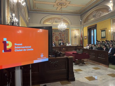 Acte de lliurament de l’11è Premi Internacional “Ciutat de Lleida” al grup de recerca de Malherbologia i Ecologia Vegetal de la UdL-Agrotecnio..