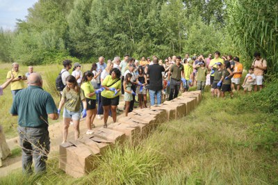 Un grup de voluntaris han ajudat en la tasca d'alliberar les aus.