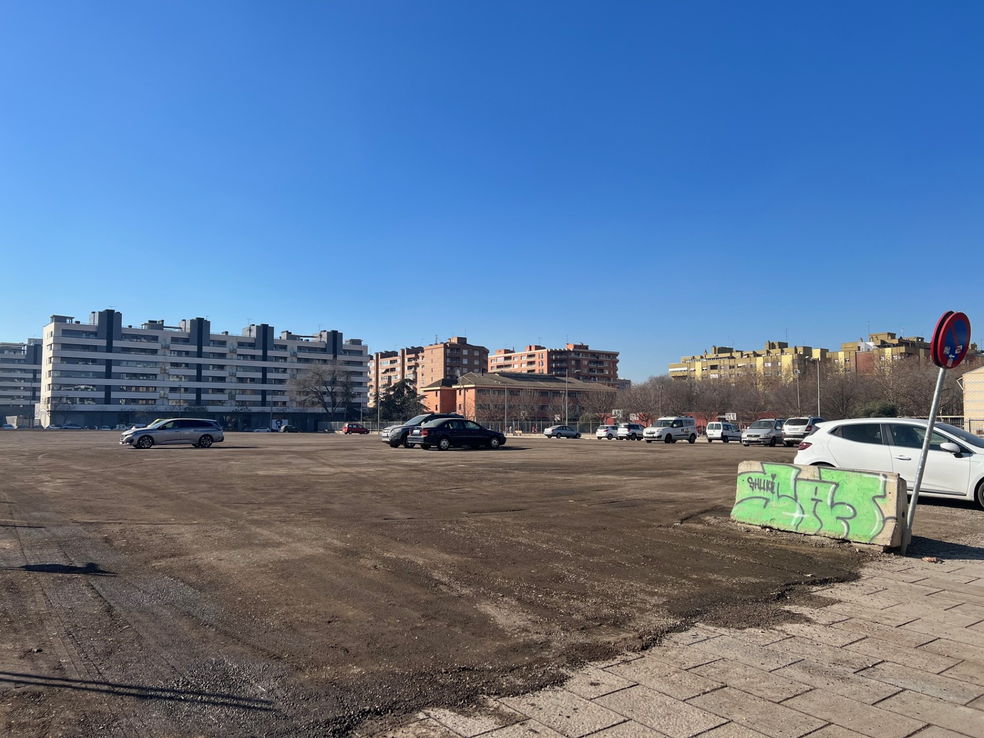 Per poder actuar ha calgut buidar l'aparcament de vehicles