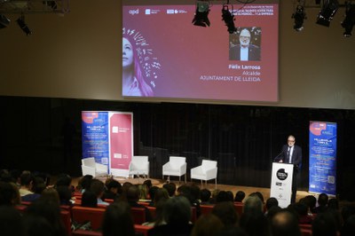 El paer en cap, Fèlix Larrosa, ha participat en l'acte d'obertura del Tour del Talent a Lleida..
