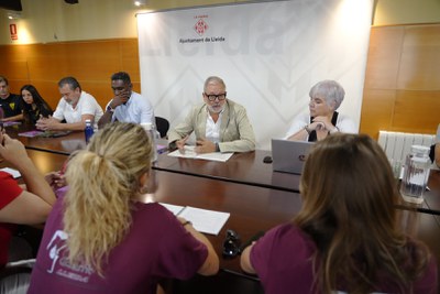 Un altre dels moments de la reunió de treball amb els clubs i entitats esportives.