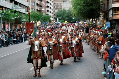 Els Armats de la Sang al començament de la processó.