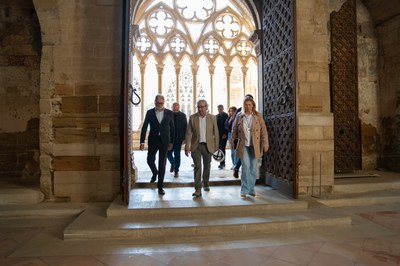 Visita de l'alcalde, Fèlix Larrosa, i la tinenta d'alcalde, Begoña Iglesias, aquesta setmana.