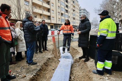 Un moment de la visita d'aquest matí.
