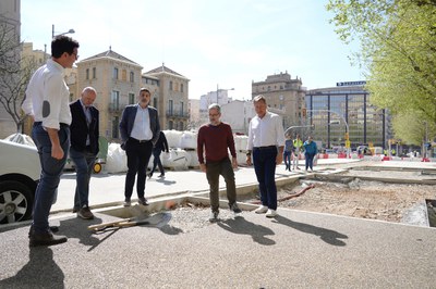 Postius i Castro han visitat avui les obres a la Rambla d'Aragó.