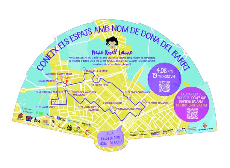 Ruta saludable 2 a Balàfia per conèixer espais amb nom de dona del barri.