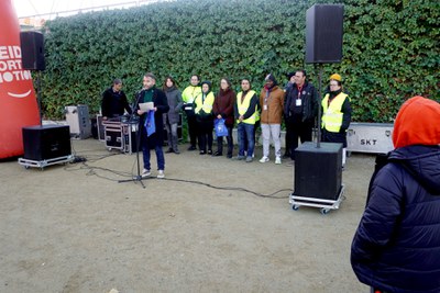 El regidor Xavi Blanco i les també regidores Anna Costa i Laura Bergés han adreçat unes paraules als assistents.