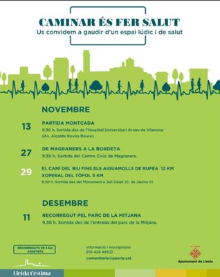 Activitats de novembre i desembre del Caminar és fer salut 2026.