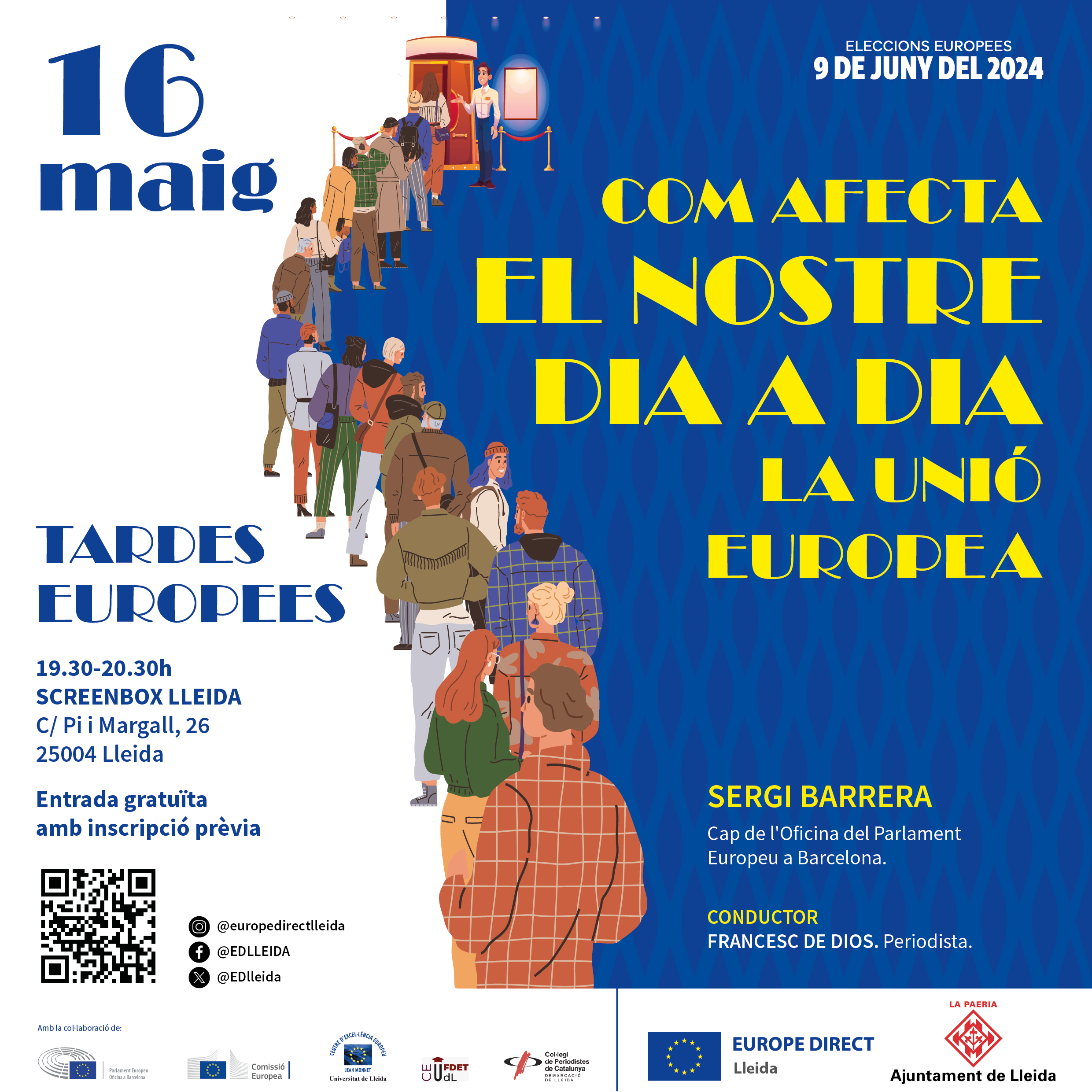 Europe Direct de la Paria ha coordinat diverses activitats del 9 al 16 de maig, adreçades al públic i també a alumnat d’ESO i escoles de primària, per difondre la història, les institucions i els valors de la Unió Europea. Una de les propostes és aquesta xerrada.