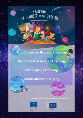 Dues representacions del conte “Kalòpsia: un planeta no tan diferent”, que es farà el dia 16 a l’escola Sant Jaume Les Heures i el dia 17 a l’escola ….