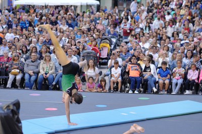 Les acrobàcies han anat a càrrec de professionals i d'alumnes de l'INEFC Lleida.
