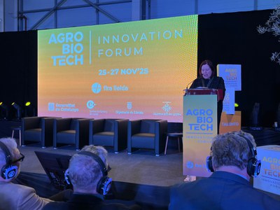 La secretària d’Estat d’Agricultura i Alimentació, Begoña García, ha fet la cloenda de l’Agrobiotech Innovation Forum.
